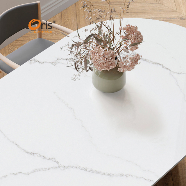 China Artipisyal na Bato Solid Surface Vanity Tops Acrylic Marble Solid Surface Slabs Panels para sa Restaurant Kitchen Table Top Countertops