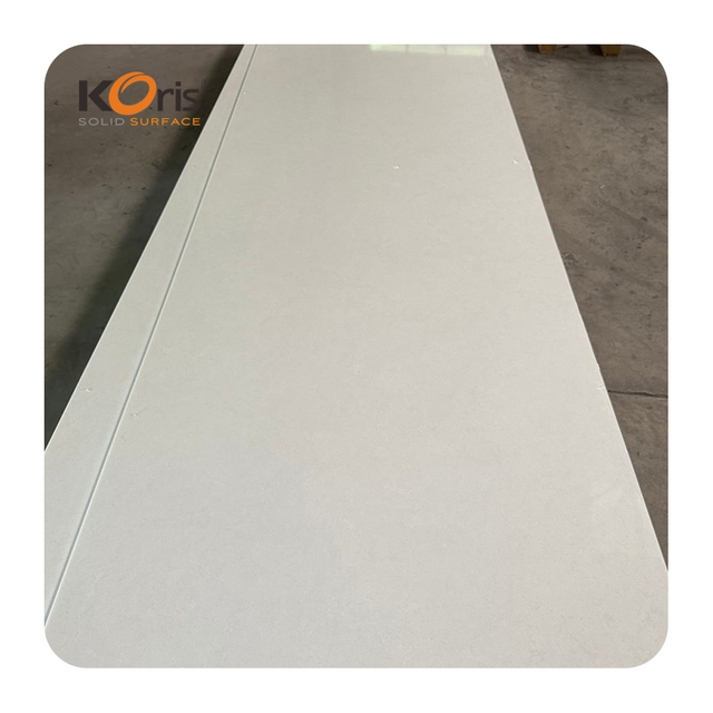 แผ่นพื้นผิวแข็งหินเทียมคุณภาพสูงสำหรับเคาน์เตอร์พื้นหินอ่อนอะคริลิกสีขาวพื้นผิวแข็งได้รับการรับรอง CE / NSF