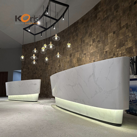 เคาน์เตอร์รับสัญญาณพื้นผิวที่เป็นของแข็งอะคริลิคเคาน์เตอร์